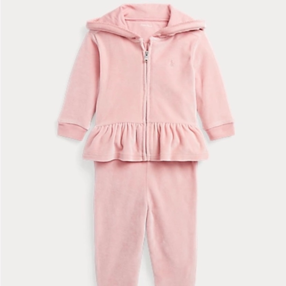 Ralph Lauren Velour Hoodie & Jogger Pant Set NWT